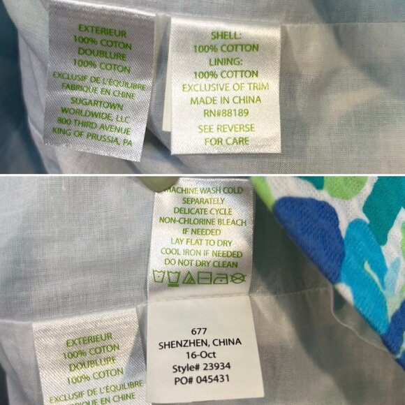 Lilly Pulitzer Pearl Shift Dress Blue Floral Size 00 Embroidered Halter Neckline - Picture 9 of 9